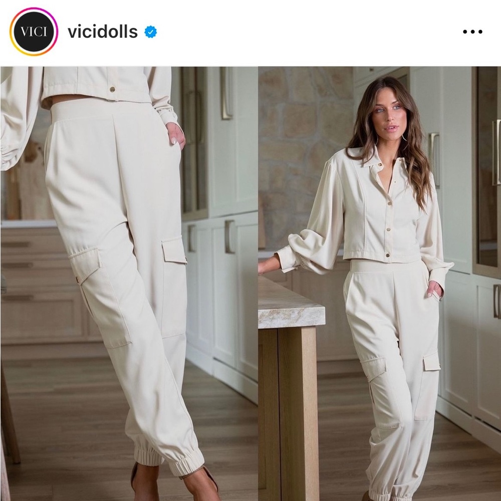 Vici 2 Piece Cream Set